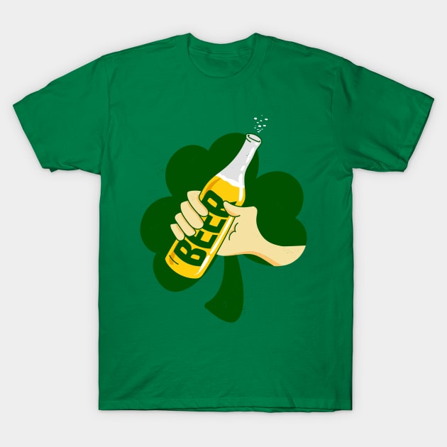 Shamrock Hand T-Shirt by NathanielF